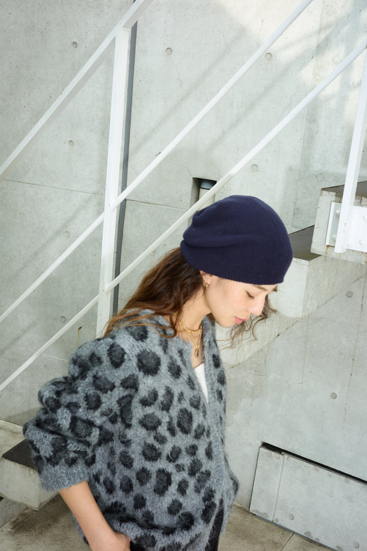 [予約/SET]レオパードニットカーディガン+リラックスニットパンツ(2set)