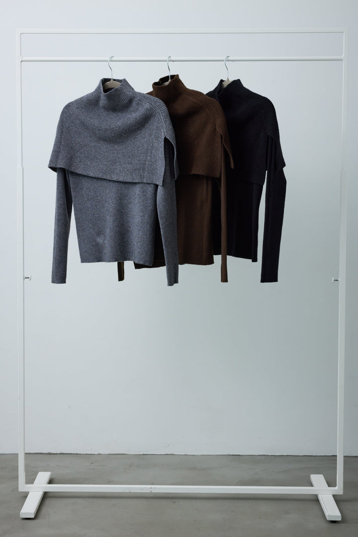 [予約/SET]ケープアンサンブルニット+ケープアンサンブルニット(2set)