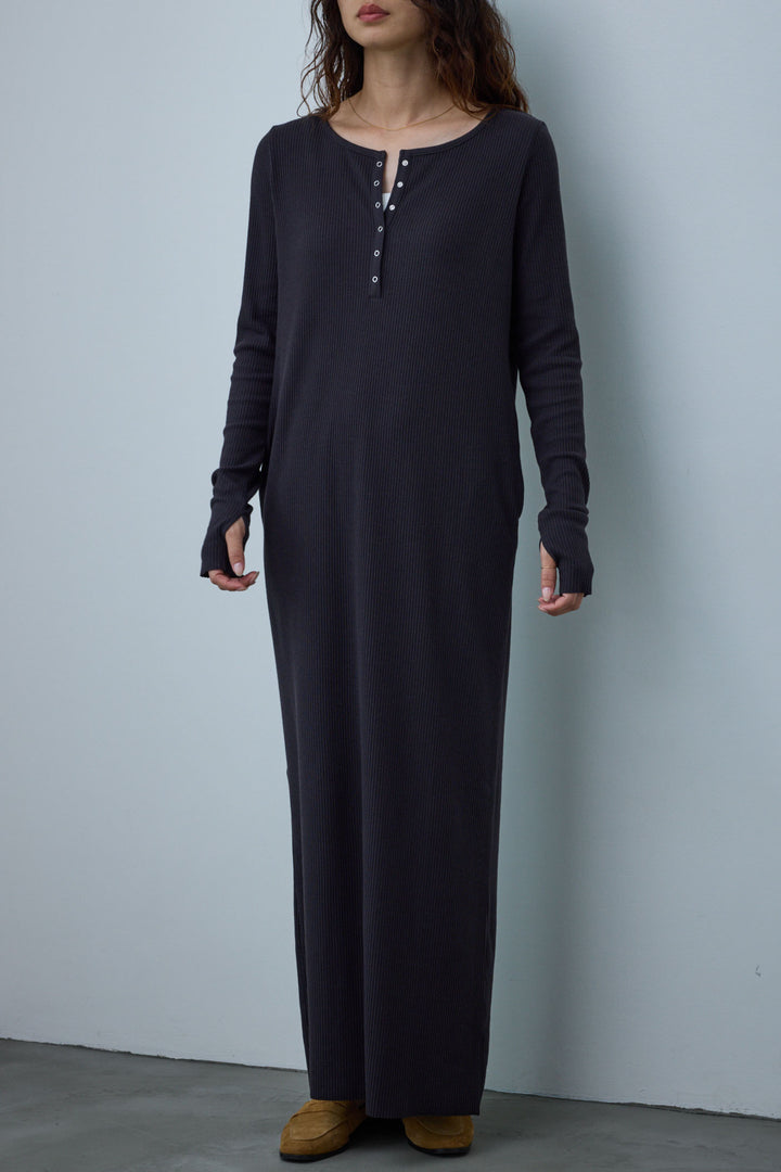 [予約/SET]テディロングコート+ヘンリーリブワンピース(2set)