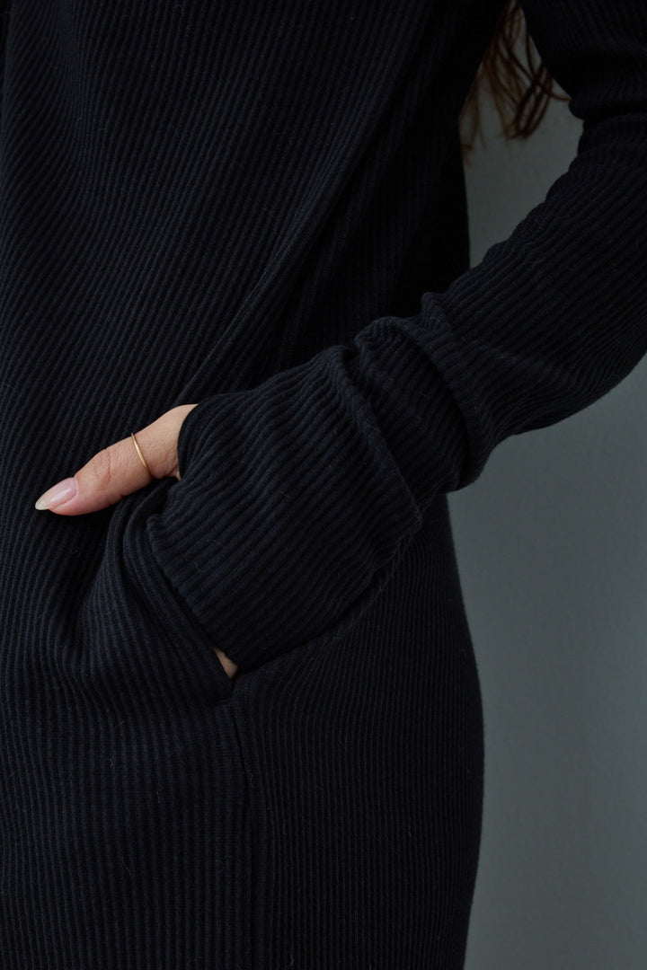 [予約/SET]テディロングコート+ヘンリーリブワンピース(2set)