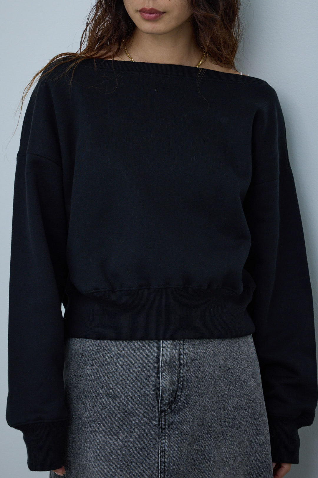 [予約]裏起毛オフショルスウェット