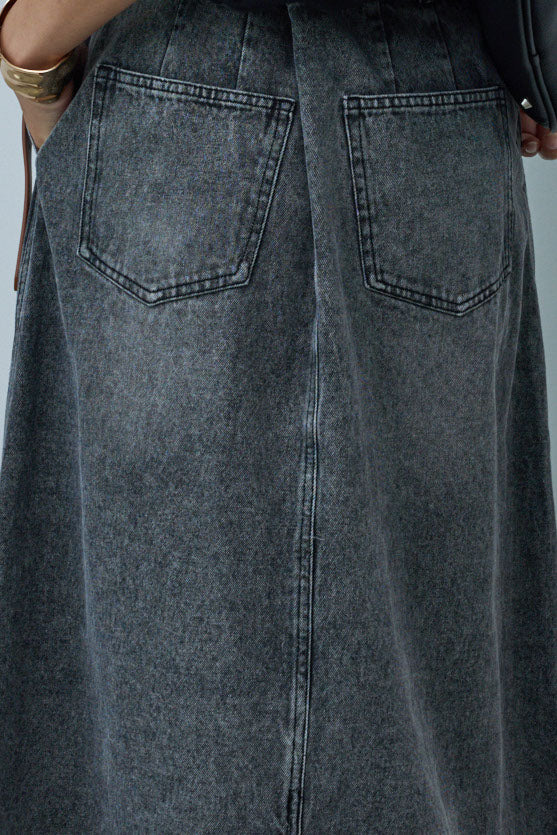 [予約/SET]裏起毛オフショルスウェット+オーセンティックデニムSK(2set)