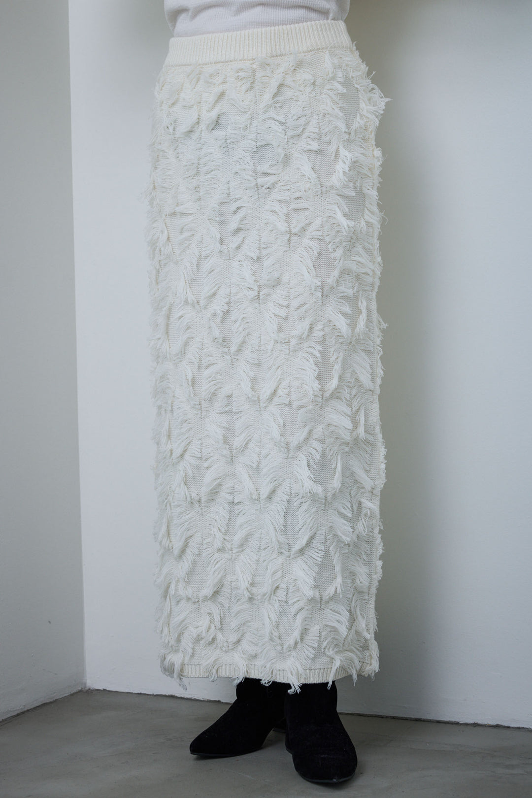 [予約]カットフリンジニットタイトスカート