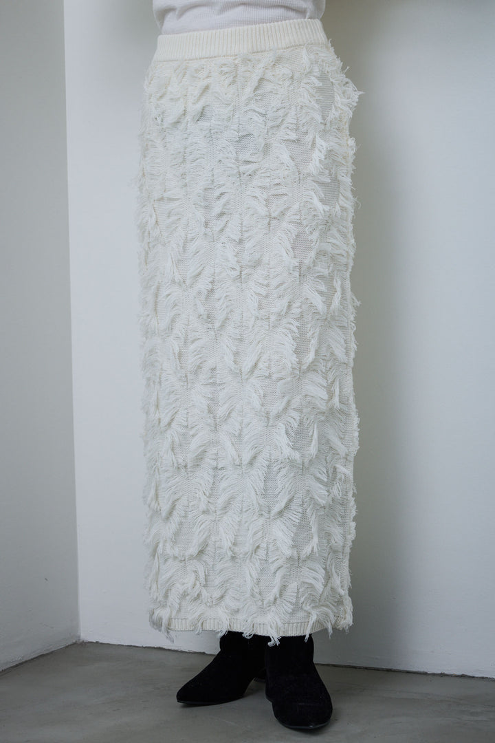 [予約]カットフリンジニットタイトスカート