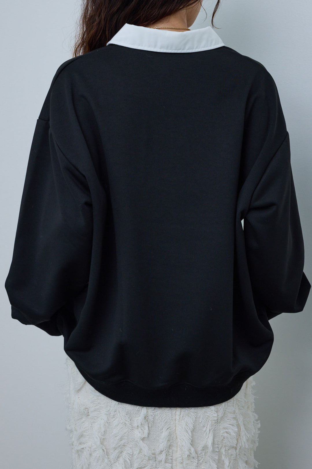 [予約/SET]プレッピースウェットPO+カットフリンジニットタイトスカート(2set)