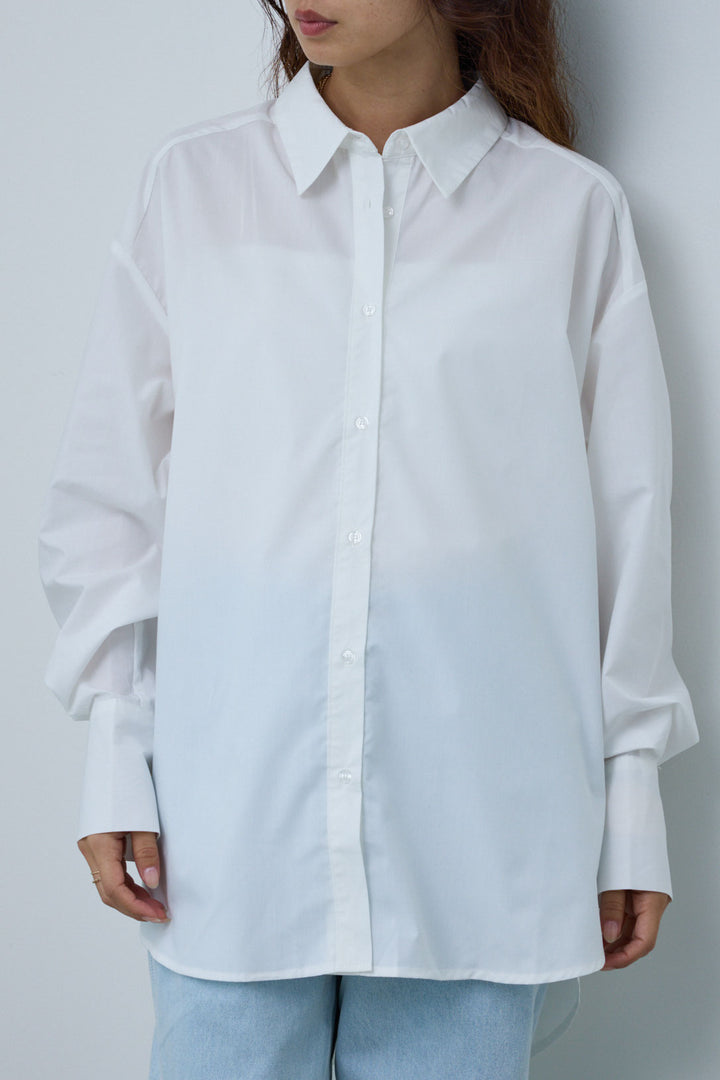 [予約/SET]レオパードニットカーディガン+ボウタイボリュームスリーブシャツ+レイヤードレッグカバーデニム(3set)