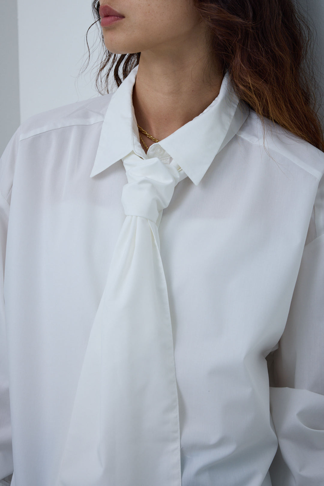 [予約]ボウタイボリュームスリーブシャツ