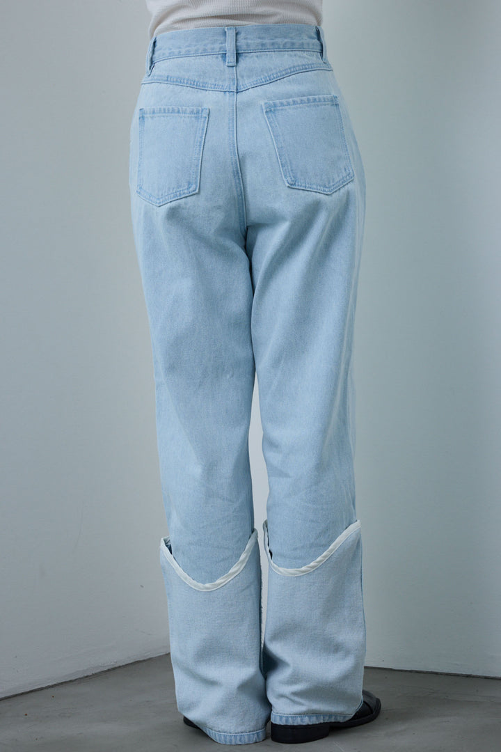 [予約]レイヤードレッグカバーデニム