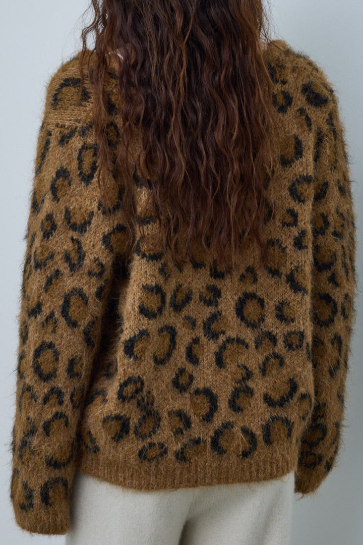 [予約]レオパードニットカーディガン