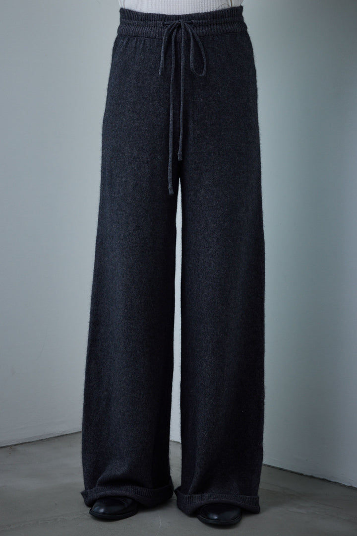 [予約/SET]レオパードニットカーディガン+リラックスニットパンツ(2set)