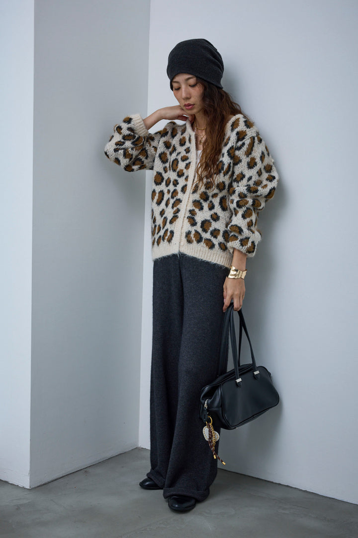 [予約]レオパードニットカーディガン