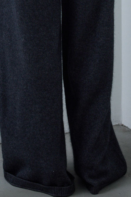 [予約/SET]アシンメトリーシアーニット+リラックスニットパンツ(2set)