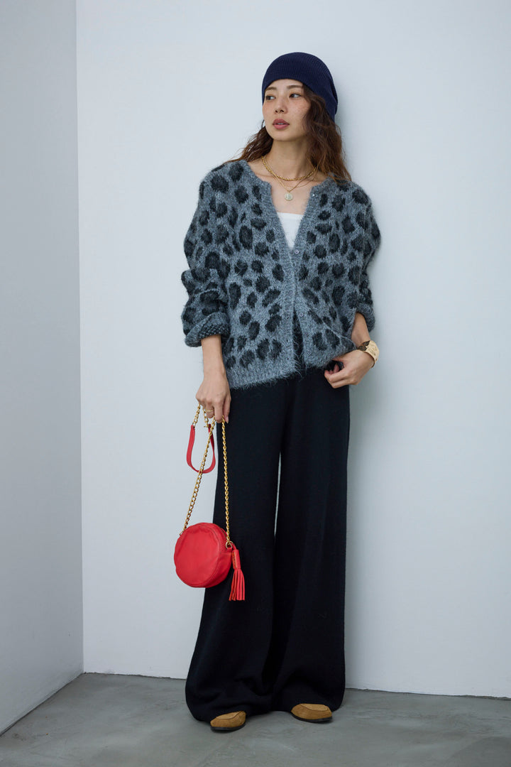[予約]レオパードニットカーディガン