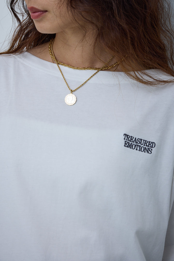 [予約/SET]ループツイードビックカフスシャツジャケット+ゆるシルエット刺繍ロンT+リラックスニットパンツ(3set)