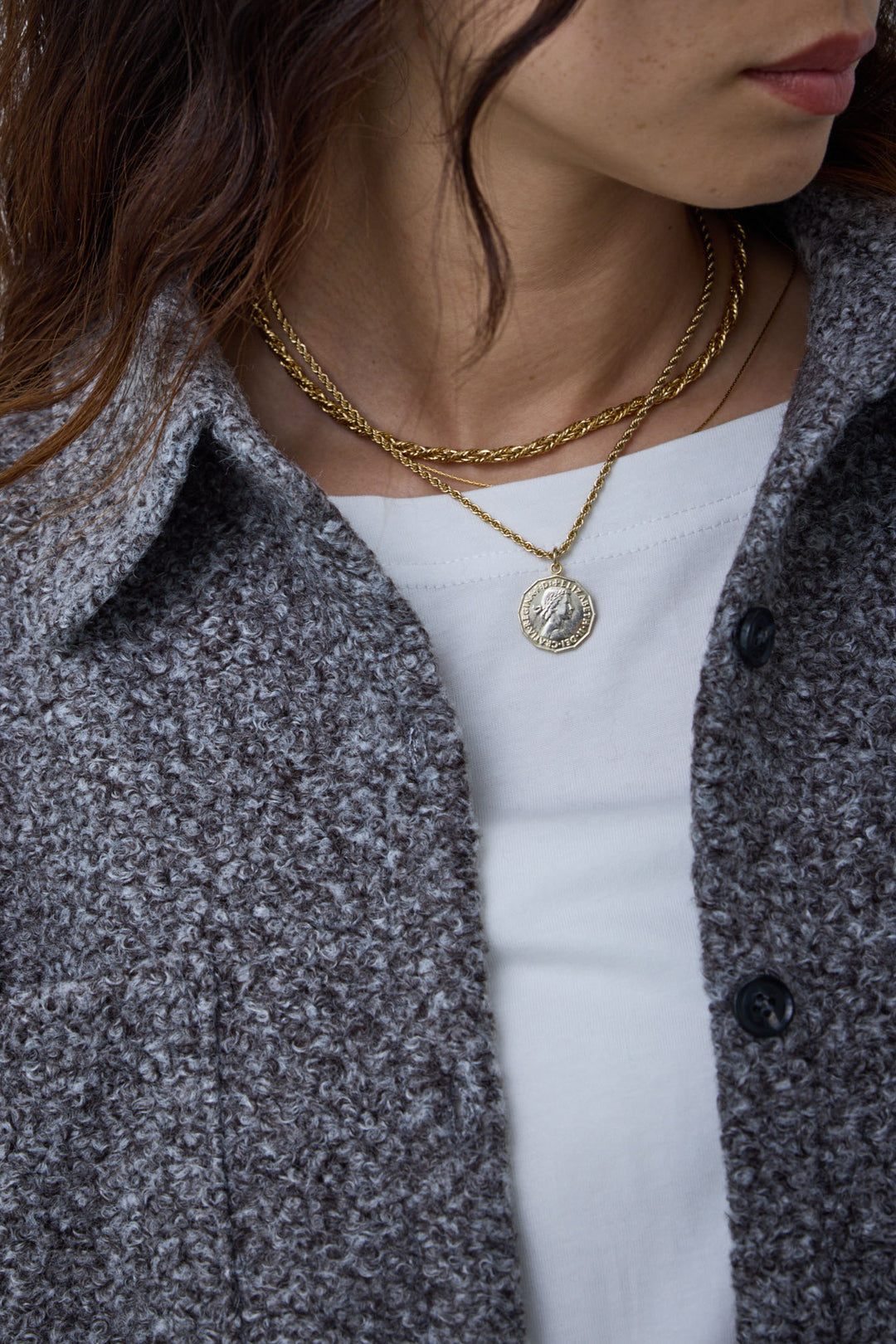 [予約]ループツイードビックカフスシャツジャケット