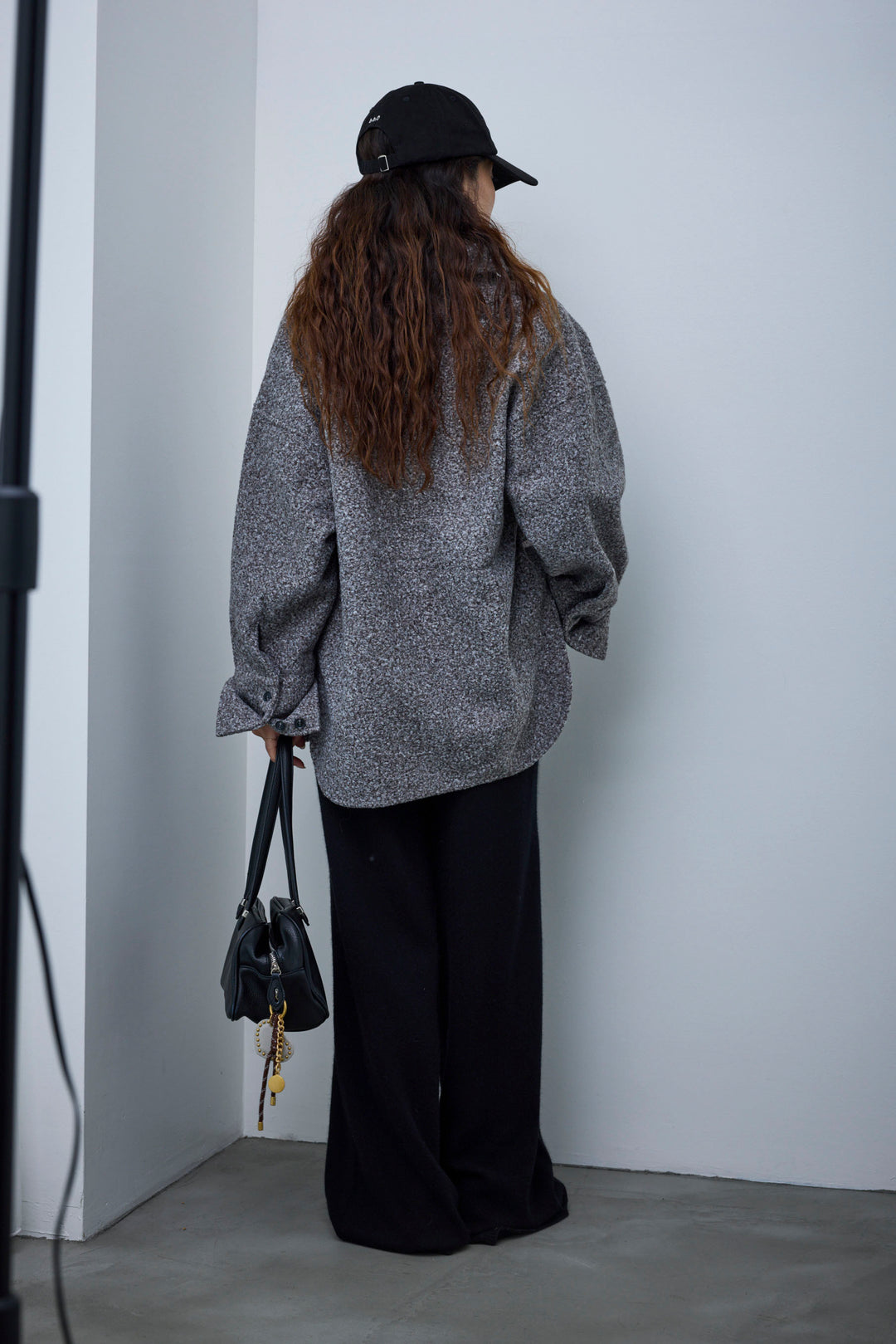 [予約/SET]ループツイードビックカフスシャツジャケット+リラックスニットパンツ(2set)