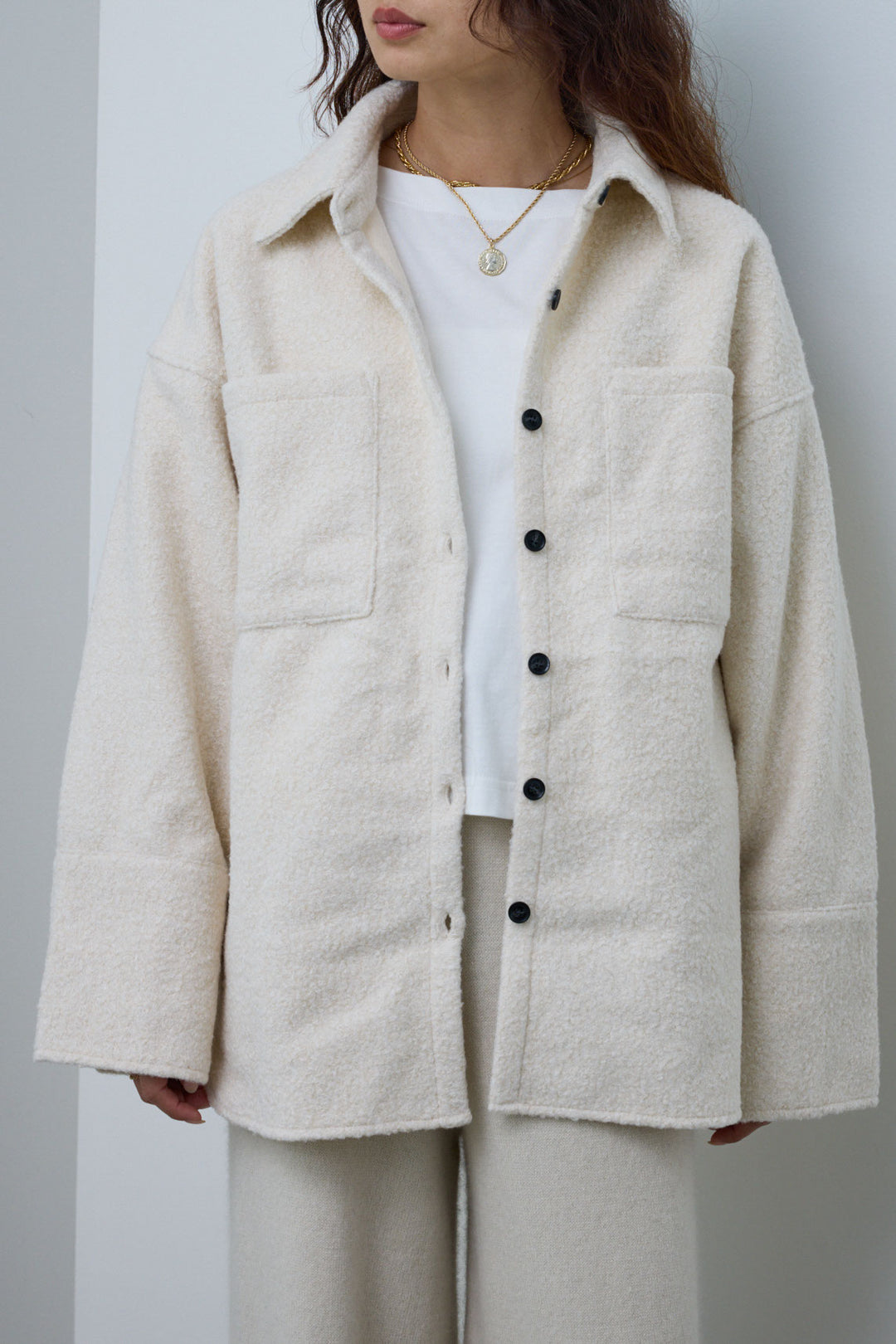 [予約]ループツイードビックカフスシャツジャケット