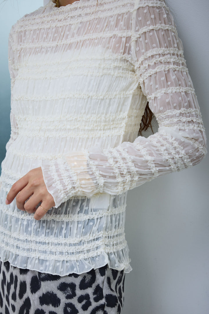 [予約]レースシアーフリルトップス