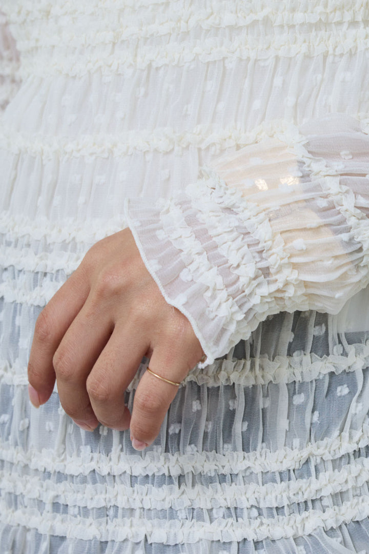 [予約/SET]ルーズドレープドルマンニットプルオーバー+レースシアーフリルトップス+レオパードナロースカート(3set)