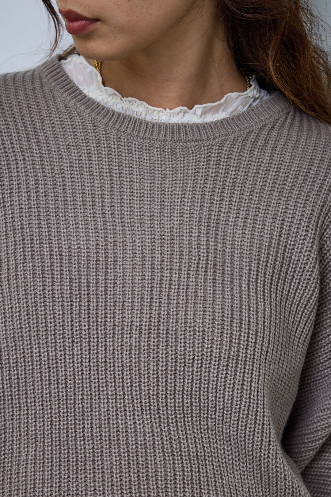 [予約]ルーズドレープドルマンニットプルオーバー