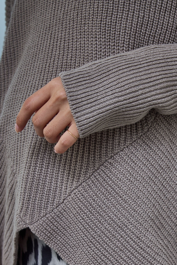 [予約/SET]ルーズドレープドルマンニットプルオーバー+レオパードナロースカート(2set)