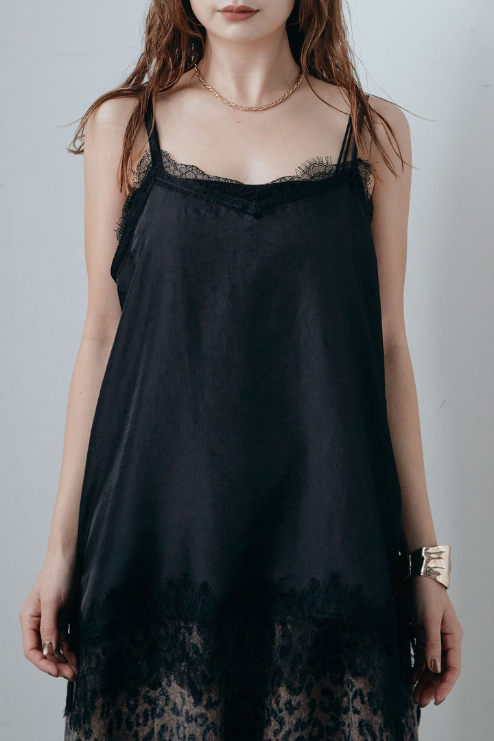 [予約]サテンレースキャミソール
