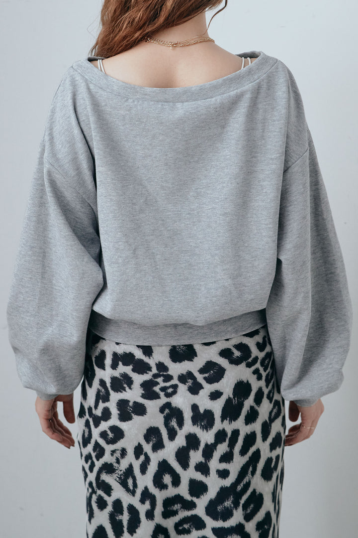 オフショルスウェットプルオーバー