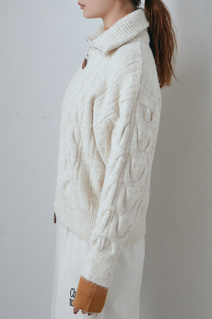 [予約]ダブルジップケーブルハイネックPO