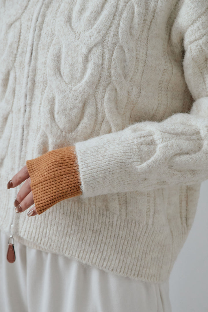 [予約]ダブルジップケーブルハイネックPO