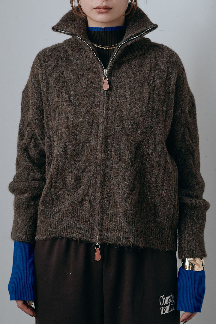 [予約]ダブルジップケーブルハイネックPO