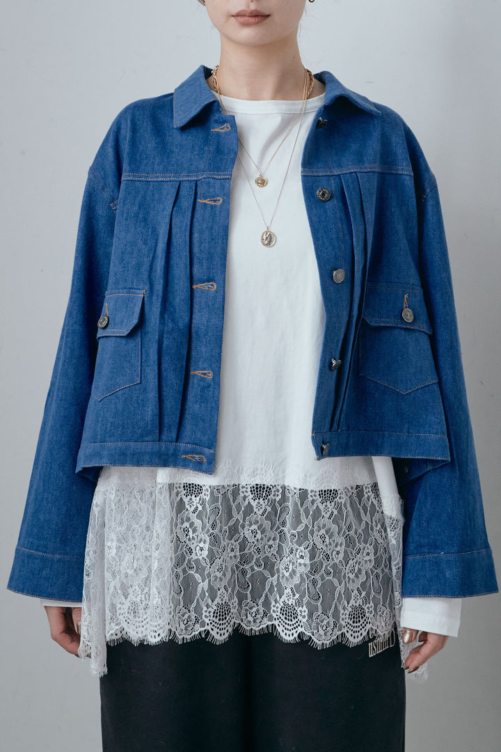 [予約]バックプリーツデニムJK