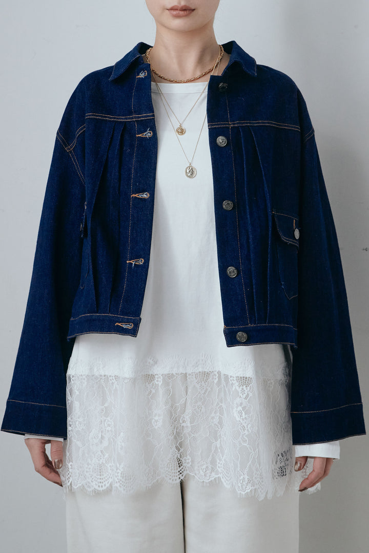 [予約]バックプリーツデニムJK