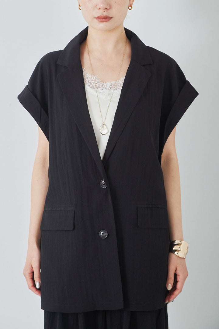 [予約]リネンライクテーラードジレ