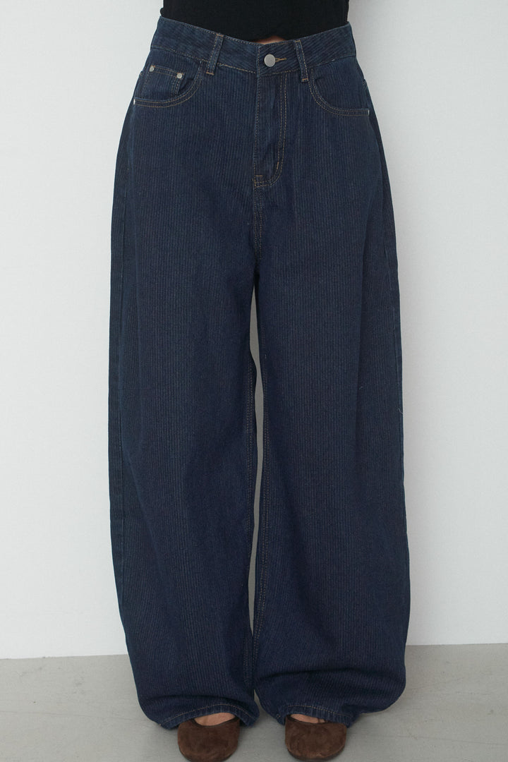 [予約/SET]ビジュー付き刺繍シャツ+ストライプヘリンボーンパンツ(2set)
