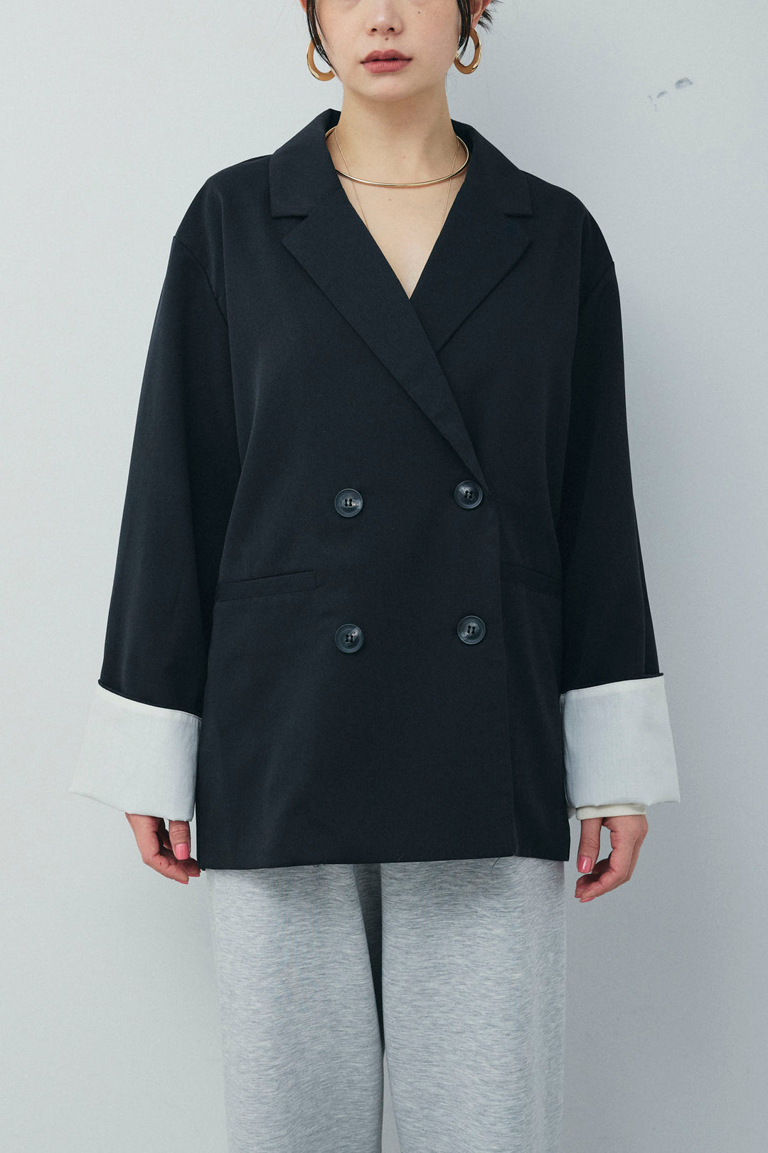 [予約/SET]シアーテレコヘンリーネックPO+ダブルウエストスウェットパンツ+ダブルウエストスウェットパンツ(3set)