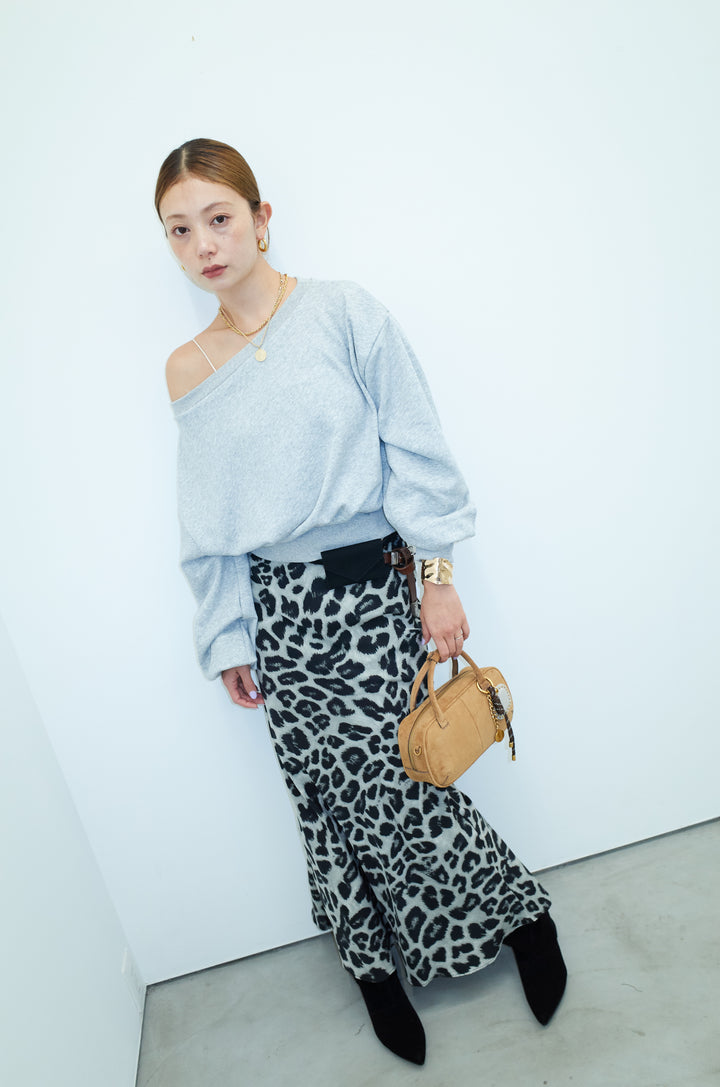 [予約]裏毛アシメショルダープルオーバー