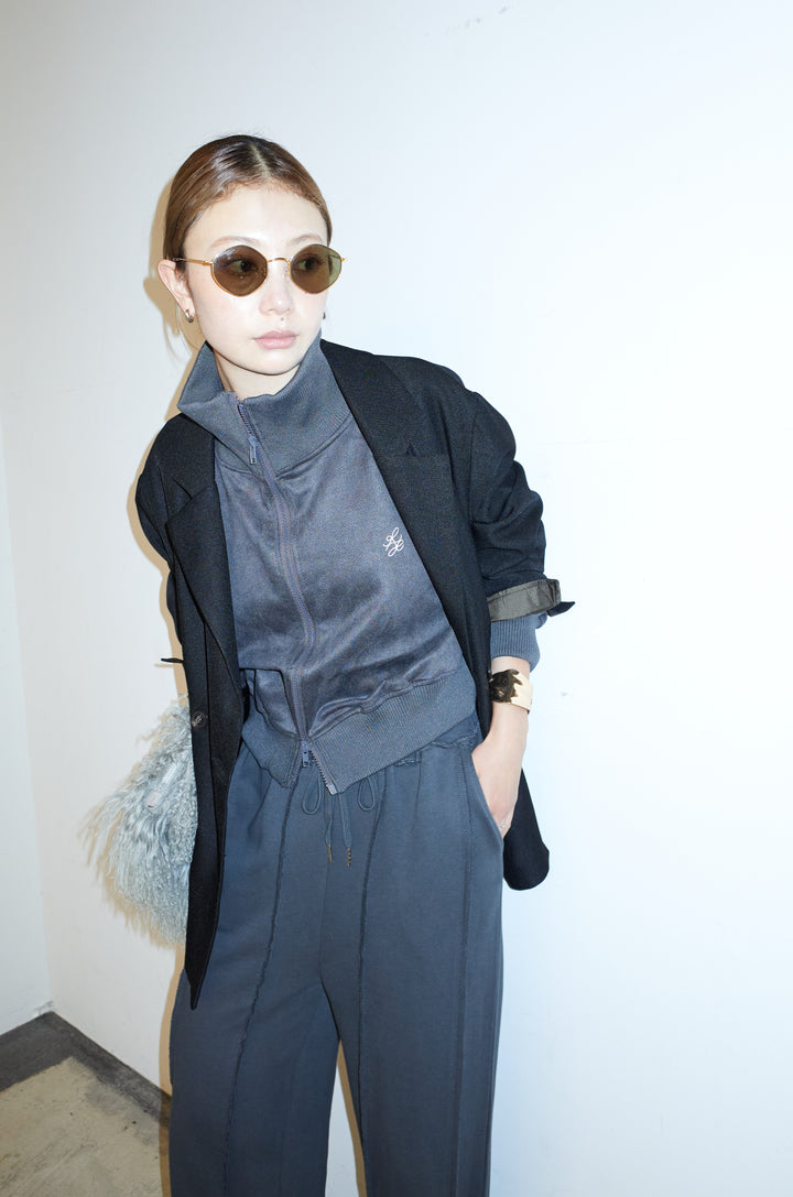 [予約]スエードポンチクロップド丈トラックジャケット