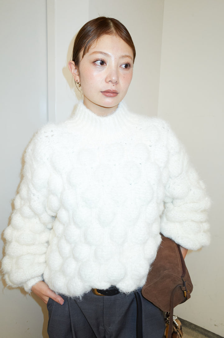 [予約]テクスチャーハイネックニット