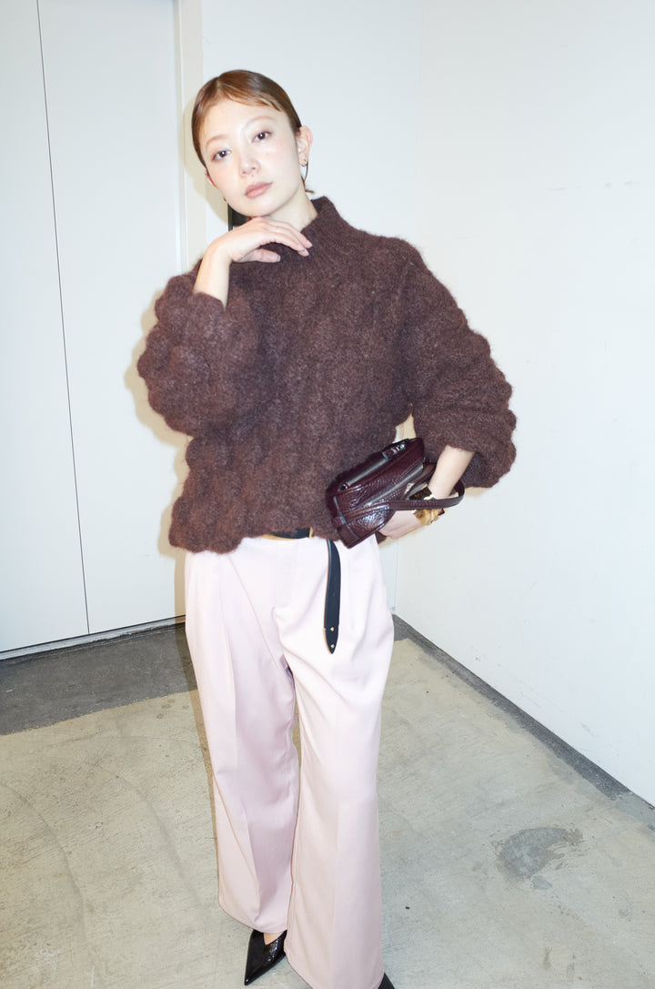 [予約]テクスチャーハイネックニット