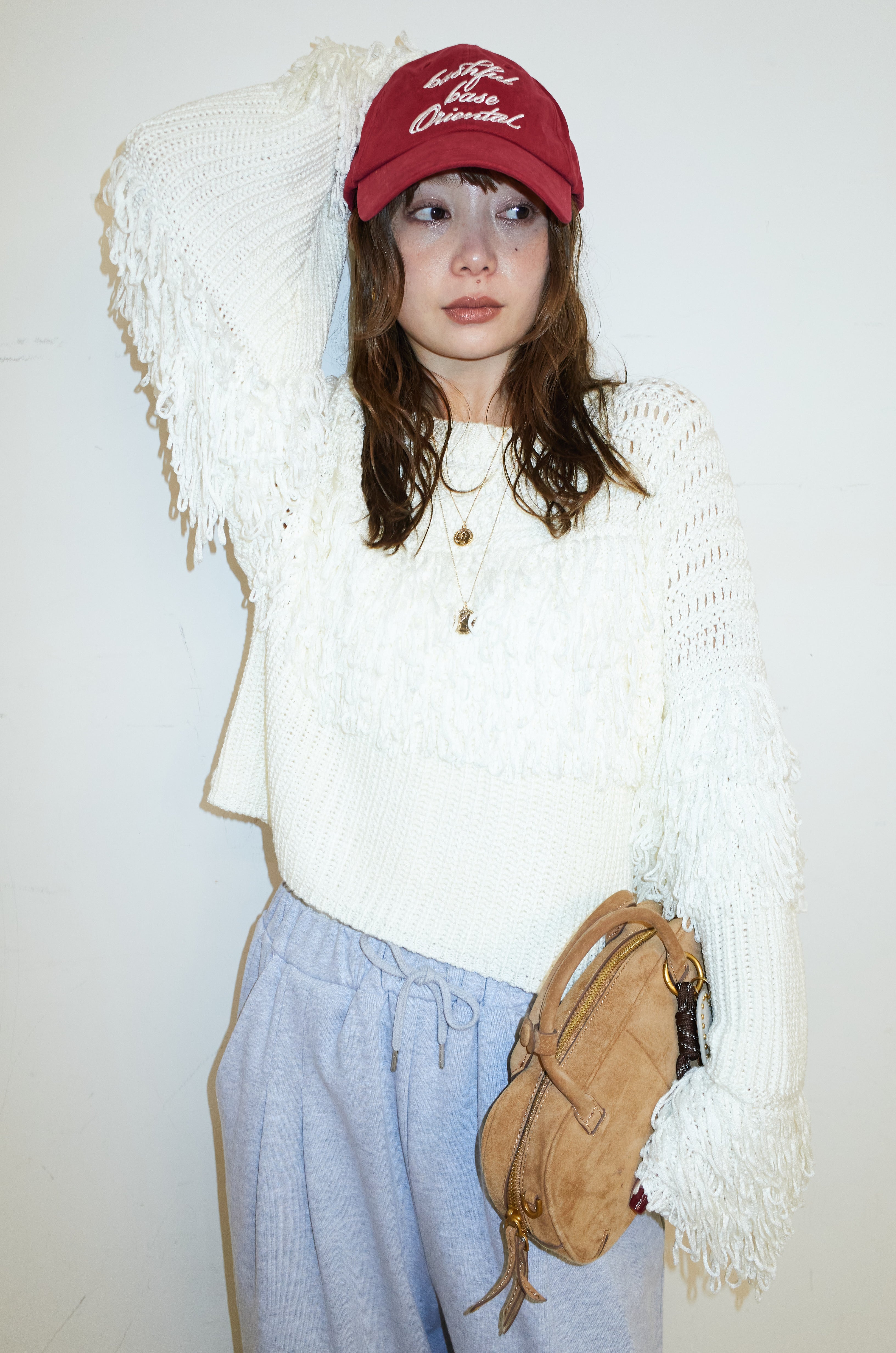 anuke ループフリンジニット　アイボリー Loop Fringe Knit/anuke'62420514 - Select Shop Loozel