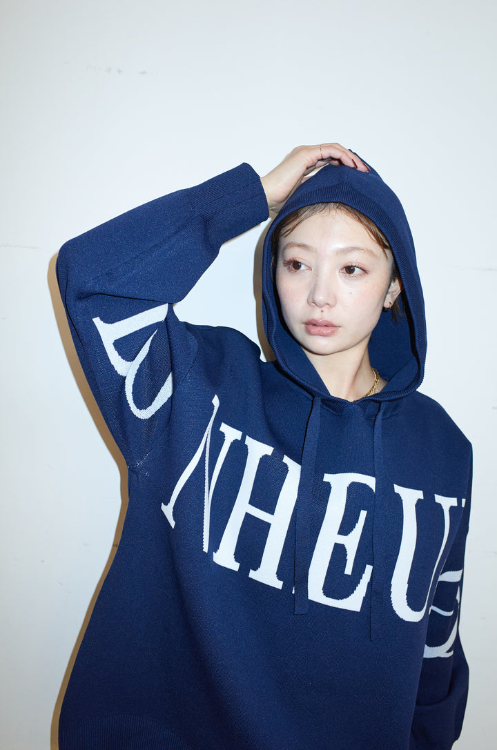 [予約]ジャガードロゴニットフーディ