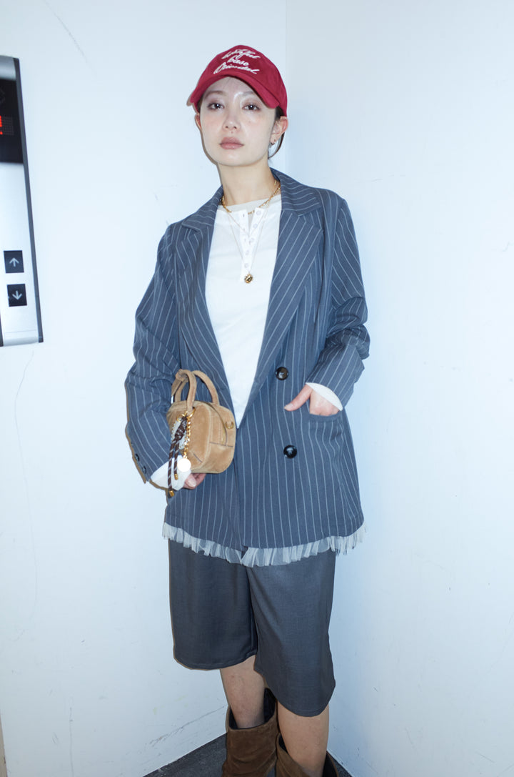 [予約]裾フリルダブル2wayジャケット