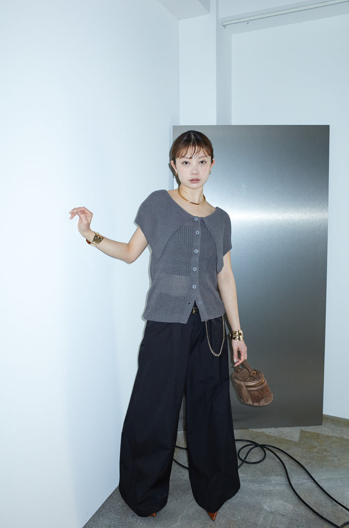 [予約]ビッグカラーニットトップス