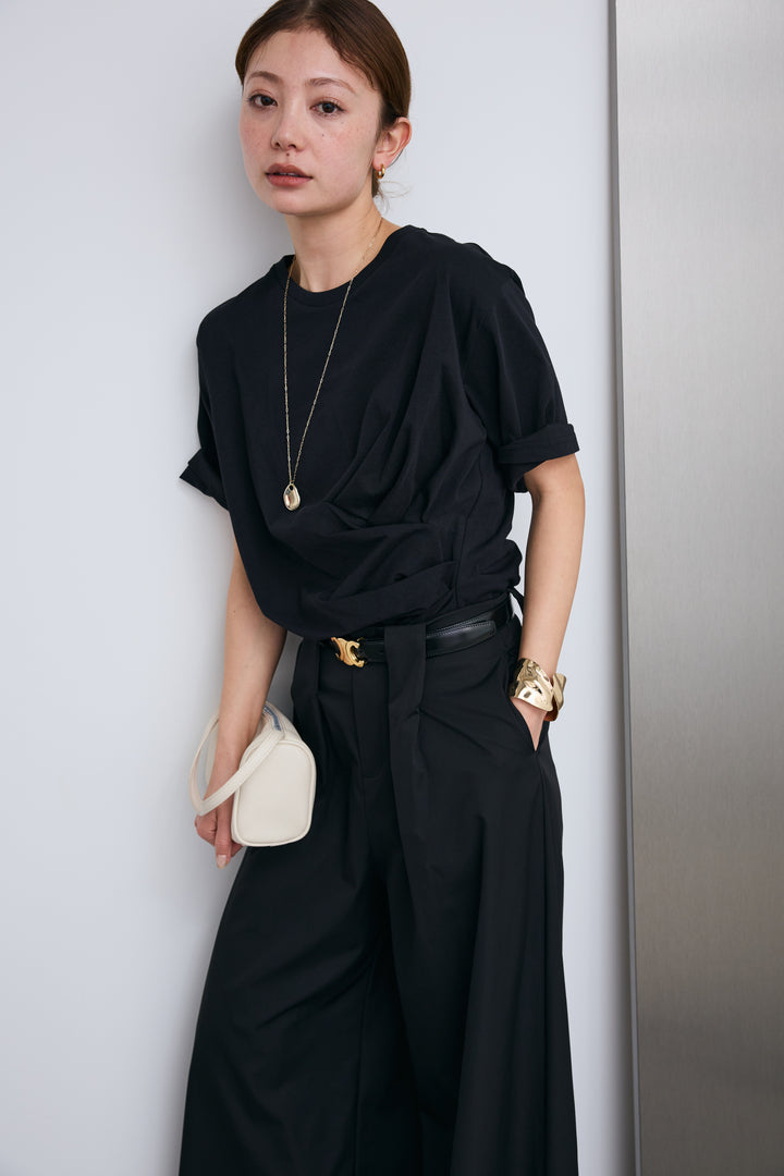 [予約]アシメギャザードレープT