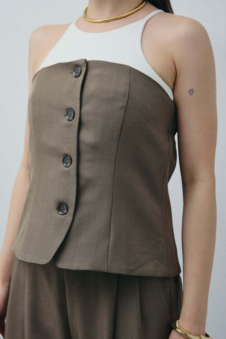 [予約]フロントボタンベアトップ