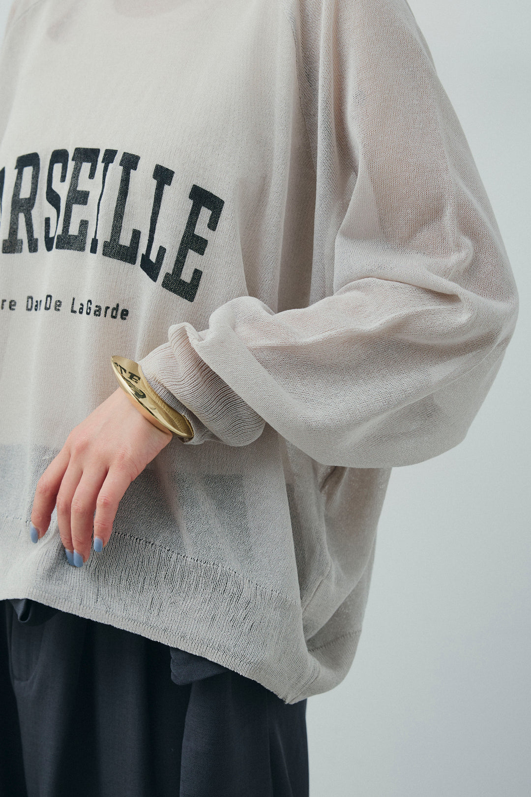 [予約/SET]ロゴプリントシアーニット+ブロードシャツロンパース(2set)