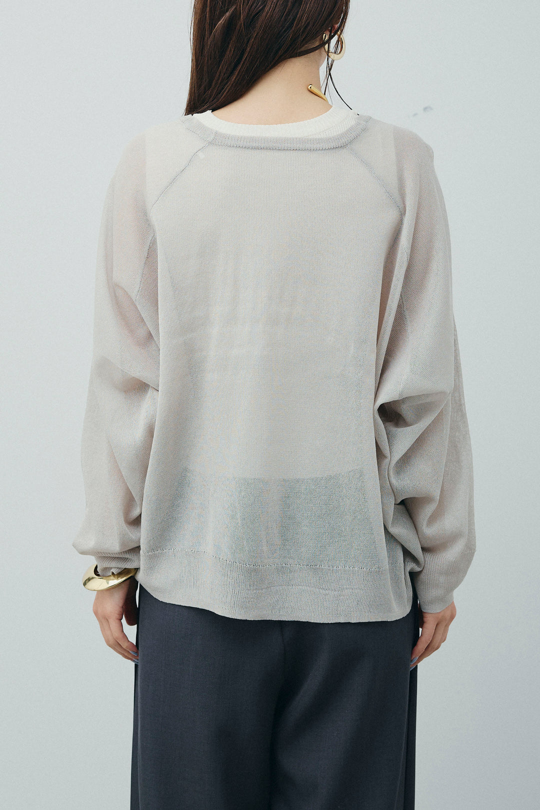 [予約/SET]ロゴプリントシアーニット+ブロードシャツロンパース(2set)