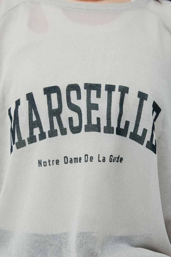 [予約/SET]ロゴプリントシアーニット+フロントクロスデザインワイドパンツ(2set)