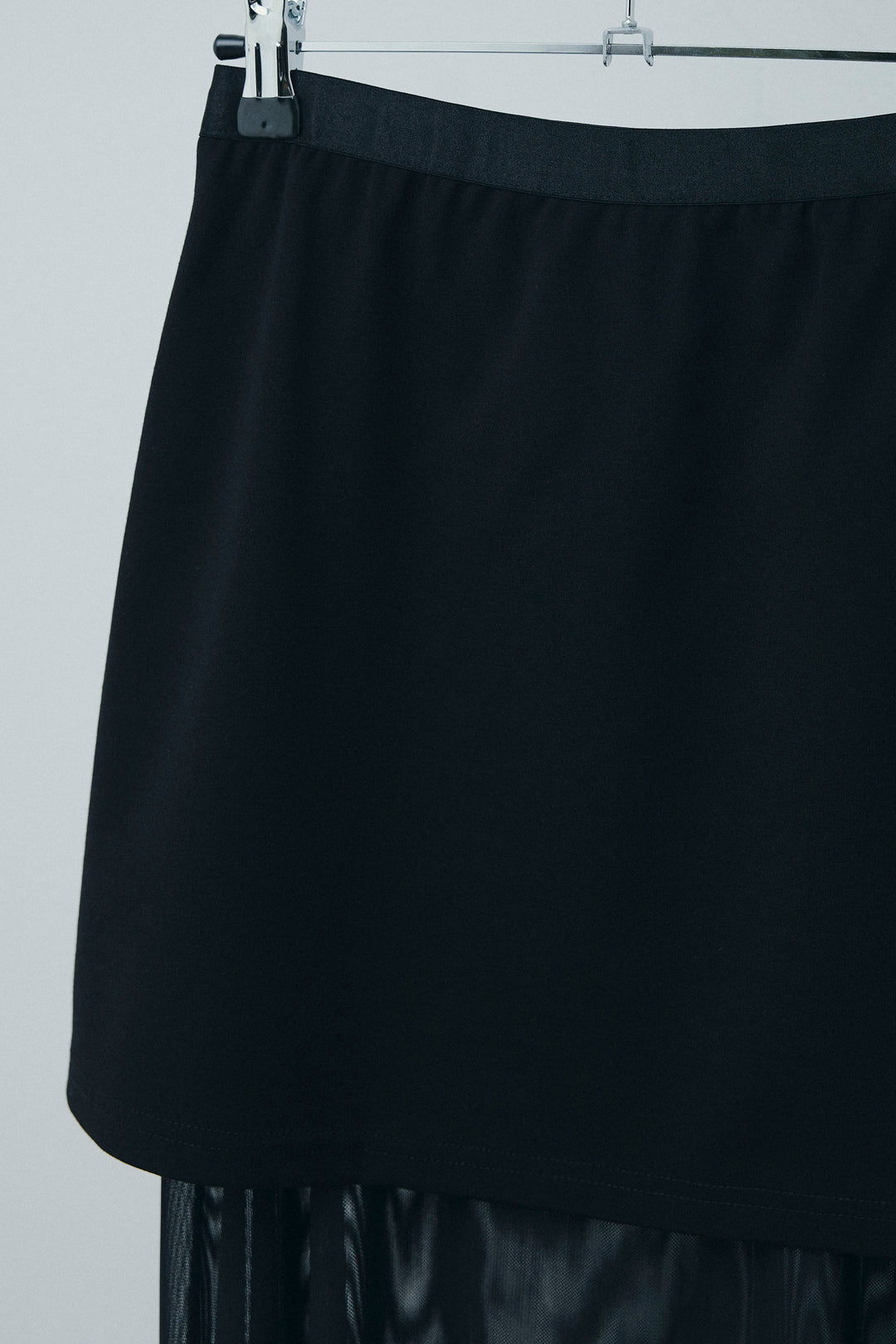 [予約/SET]スキッパービッグシャツ+チュールレイヤードミニスカート(2set)