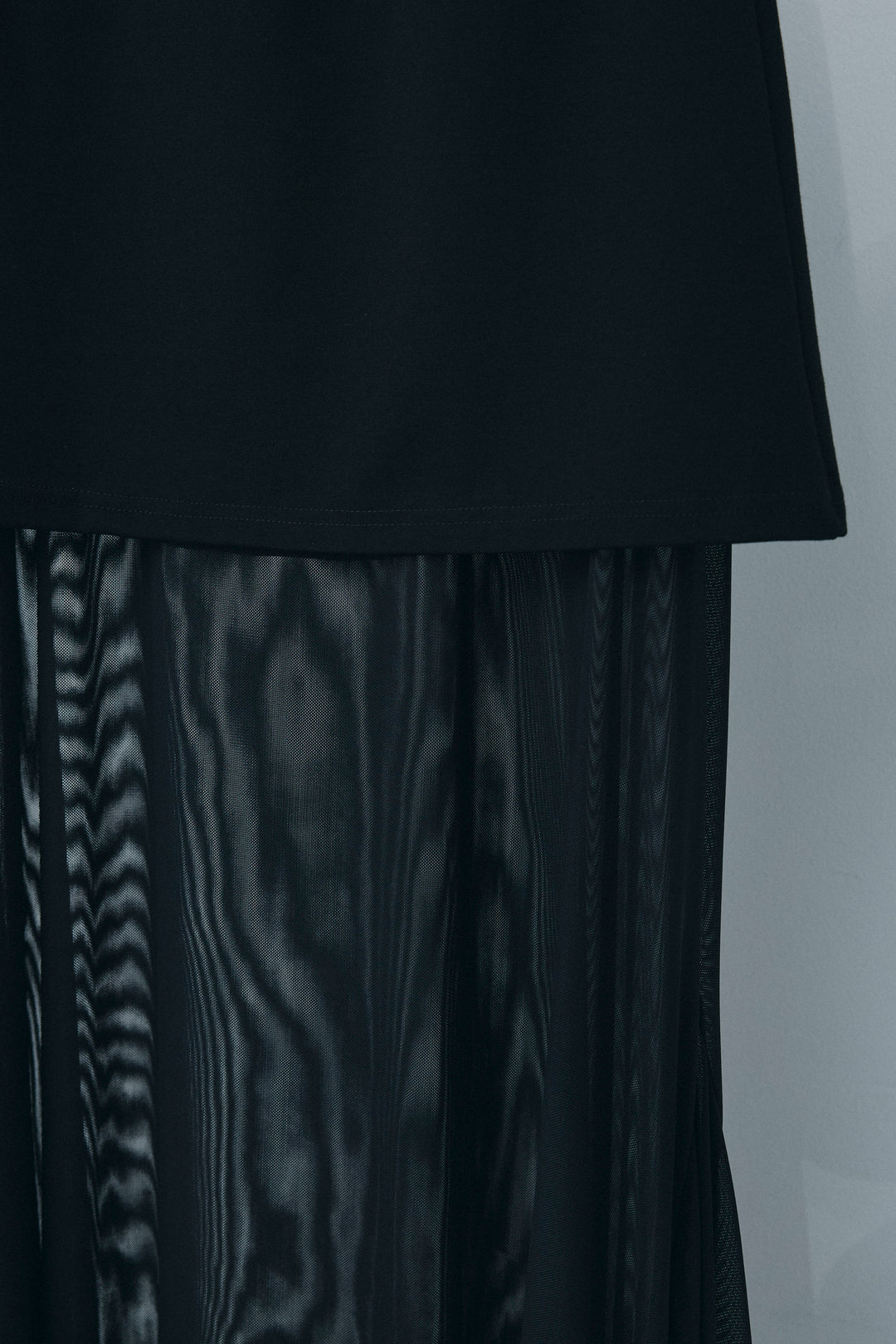 [予約/SET]スキッパービッグシャツ+チュールレイヤードミニスカート(2set)